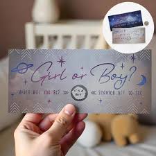 Scratch Reveal Baby Gender Card DIY Scratch off Card Write Yourself
