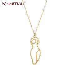 Necklaces or chains come in industry standard lengths; Kinitial Creative Nude Female Body Pendant Necklace Naked Charm Pendant Gold Color Chain Necklaces Women Body Frame Jewelry Pendant Necklaces Aliexpress