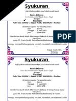 Contoh undangan walimatul ursy pernikahan doc contoh surat undangan syukuran pernikahan atau resepsi resmi sederhana.kami mengharapkan kehadiran bapak/ibu/saudara/i pada acara tasyakuran pernikahan. Berkat Syukuran Nikah 2 Kotak