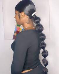 Stare At My Hair On Instagram Style Bubble Ponytail Duration 1 Hour Want This Style Book With Bubble Ponytail Braids For Black Hair Fashion Books