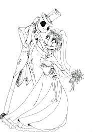 Oct 18, 2021 · fans of the 1993 animated film will love coloring pictures of sally, jack skellington, and more with this delightful nightmare before christmas coloring book. Jack Skellington Y Sally En La Boda Para Colorear Imprimir E Dibujar Dibujos Colorear Com