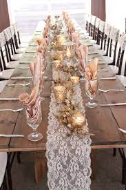 A Pretty Lace Table Runner For A Rustic Wedding Reception Lace Wedding Decorations Pearl Wedding Centerpieces Wedding Decorations