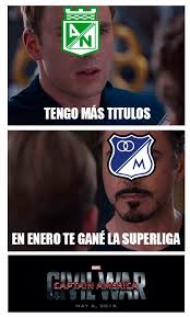 Millonarios cayó ante el tolima en casa y se le escapó de las manos la posibilidad de bordarle la estrella 16 a su escudo. Encasa Rotonda Deportiva Ar Twitter Hoy Juegan Nacional Y Millonarios Clasicocolombiano Memes Nacional Millonarios Fpc Dimayor Civilwar