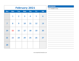 This month is also known for famous valentine's day where love birds celebrate love. Free February 2021 Printable Calendar Templates