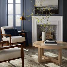 What frame color options are available for round outdoor coffee tables? Rose Park Round Wood Coffee Table Studio Mcgee S Spring 2021 Collection Is Available Now At Target Shop The Dreamy Pieces Here Popsugar Home Photo 49