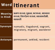 Itinerant Synonyms Antonyms Hindi Meaning Uses Onlinegkguide English Vocabulary Synonyms And Antonyms Knowledge Quiz