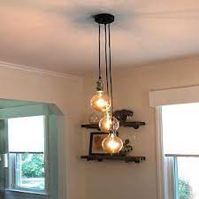 Simple Dining Chandelier Custom Colors Multi Pendant 5 Etsy Reclaimed Wood Chandelier Contemporary Lighting Design Modern Kitchen Lighting