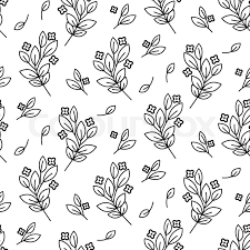 Simple floral vector clipart and illustrations (94,431). Foliage Branches Floral Seamless Stock Vector Colourbox