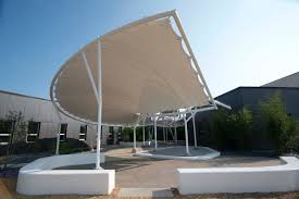 Cables With Tensioning Mechanisms Such As Turnbuckle Ends Make It Possible To Create Beautiful And Functional Fab Fabric Structure Pavilion Sustainable Design