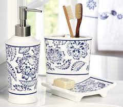 Make it a priority to update your bathroom decor with accessories, furniture and storage. Westbrook Bath Accessory Set Navy Blue Bathroom Decor Navy Bathroom Decor Blue Bathroom Decor