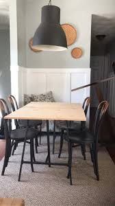 Diy Dining Table Ikea Lerberg Made By Carli Dining Table Diy Dining Ikea Dining Table Hack