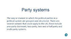 Edexcel Politics A Level Uk Politics Political Parties