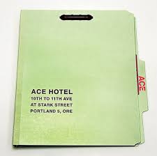 I Ve Used This So Many Times Use A Card Stock File Folder They Still Sell Them At Staples And Stamp Or Use A B Ace Hotel Hotel Branding Press Kit