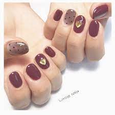 ボルドーネイルで可愛くおしゃれな秋色に染まりましょ 2018 ネイル ヴィンテージネイル ネイルのアイデア