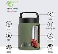 Amazon.com: Hydrapeak 18 oz Insulated Food Thermos Hot and Cold, Soup,  Vacuum Insulated Jar, Stainless Steel, for Office, Outdoor (Sage Leaf) :  Home & ...