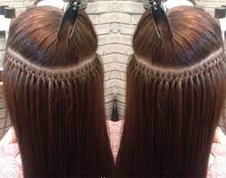The hair is fitted behind strands of natural hair and clamped to secure. Nano Ring Hair Extensions Stush Hair Extensions
