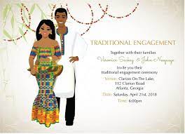 Downloadable Ghanaian Traditional Wedding Ceremony Invitation Invitation Mariage Traditionnel Invitation Mariage Africain Mariage Traditionnel