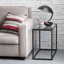 Box Frame Narrow Side Table Glass Marble Living Room Table Living Room Side Table Narrow Side Table