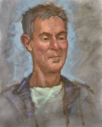 A two hour painting of the lovely Sydney Darrow, a talented artist from  Providence RI. Great fun painting with my group of ten in the studio and 25  people painting using Zoom. . . . . #