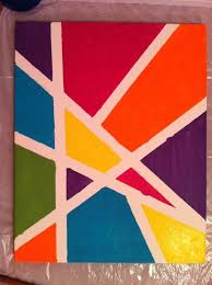 Masking Tape Painting 3rd Grade Art Lesson Tape Art Masking Tape Art