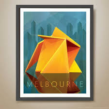 Vault Melbourne Print Abstract Minimalist Sculpture Etsy Retro Prints Yellow Peril Abstract