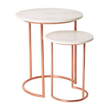 Muse Marble Copper Nesting Tables Copper Decor Copper And Marble Nesting Tables