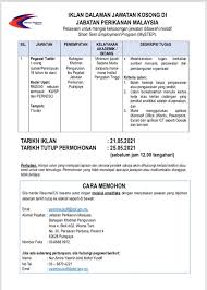 Maklumat kekosongan ini adalah seperti yang diiklankan. Jawatan Kosong Jabatan Perikanan Malaysia 2021 Jobcari Com Jawatan Kosong Terkini