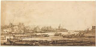 Rembrandt Van Rijn View Over The Amstel From The Rampart Google Art Project Jpg 4753 2347 Trouville Maree Basse Le Matin