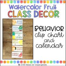 Watercolor Fruit Behavior Clip Chart And Calendar
