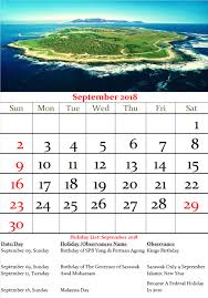 Malaysia public holidays 2018 (tarikh hari cuti umum malaysia 2018). Malaysia Monthly Calendar September 2018 Year