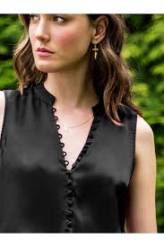 go by Go Silk Go Button Up Shell T1369