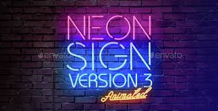 Neon Animation V3 Photoshop Psd Neon Brick Wall Available Here Https Graphicriver Net Item Neon Animation V3 14532397 Ref Sign Mockup Neon Neon Signs