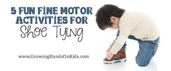 You'd be surprised how long such a simple activity can keep a preschooler occupied! 5 Fun Fine Motor Activities For Shoe Tying