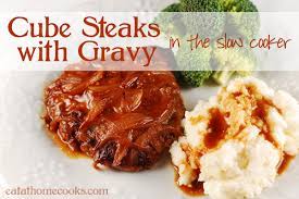 With this recipe you get the perfect marriage between delicious and cheap. Cube Steaks And Gravy In The Slow Cooker Eat At Home