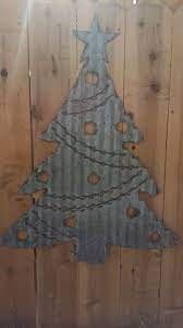 Vintage Style Corrugated Christmas Tree Metal Sign Metal Tree Wall Art Metal Tree Tree Wall Art Diy