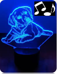 Puppy Love Portable Bluetooth Speaker With 3d Illusion Audience Light