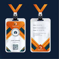 Colorful Corporate Id Card Template Prem Premium Vector Freepik Vector Card Template Office I Vector Business Card Id Card Template Employee Id Card