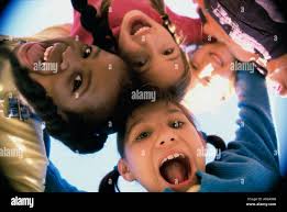 Children in huddle hi-res stock photography and images