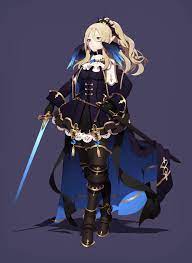 旭は金色の髪 青い目を持ち フード付きのマントをまとって襟元に鎖飾りをつけた吸血鬼 純血種 です 二本の長剣が主武装です 始祖の１柱です 遥か昔 何万人もの人を犠牲に行った魔術の影響で生まれた吸血鬼で anime character design concept art characters