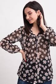Rkt 9966 V Yaka Sifon Bluz Bluz Kadin Sifon Bluzlar