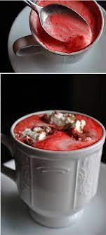 Red Velvet Hot Chocolate Double Hot Chocolate Recipes Yummy Drinks Chocolate Recipes