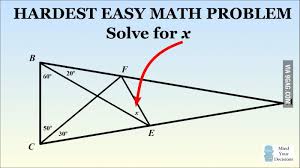 Hardest Easy Math Problem Geometry Problems Simple Math Math Problems