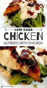 Low Carb Chicken Alfredo With Bacon Lowcarb Ology Recipe Low Carb Chicken Vegetarian Recipes Healthy Keto Recipes Dinner
