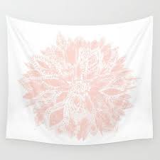 Pink White Flower Wall Tapestry Blush Pink Tapestry Light Tapestry Pink Wall Tapestry Pink Light Pink Bedrooms