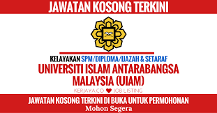 Jawatan kosong universiti islam antarabangsa malaysia (iium). Jawatan Kosong Terkini Universiti Islam Antarabangsa Malaysia Uiam Kerja Kosong Kerajaan Swasta
