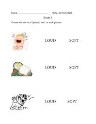 In music, the dynamics of a piece is the variation in loudness between notes or phrases. Cps Grade 1 Dynamics Worksheet