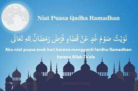 Bagi yang mula menggantikan puasa ramadhan di bulan syawal, ada yang bertanya, bolehkah melafazkan gabungan niat pada satu masa iaitu untuk puasa ganti (puasa ramadhan) dan puasa sunat (puasa enam hari di bulan syawal) dengan bertujuan menunaikan. Bacaan Doa Niat Puasa Ganti Qadha Mengganti Ramadhan