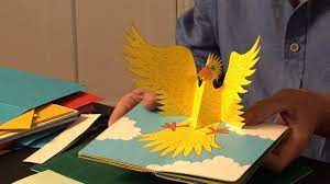 The tabs created above allow the card to close flat but to pop up when opened. This Tutorial Explains How To Make A Triple V Fold From One Piece Of Card It 39 S An Exciting Shape That Is Surprisingly Pop Up Art Pop Up Cards Pop Up Book