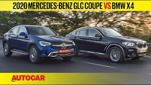 Mercedes Benz Glc Coupe Vs Bmw X4 Coupe Style Suv Practicality Comparison Autocar India Youtube
