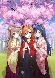いつか 桜の木の下で かわいいアニメガール アニメの女の子 アニメ着物